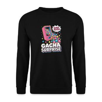Gacha Surprise Pop Culture Esthétique Japonaise - Sweat-shirt Unisexe - noir - Devant - Alina (178cm) & Michal (187cm)