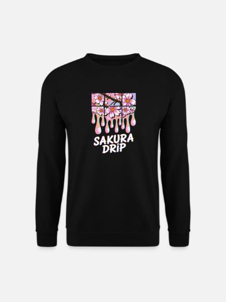 Sakura Pop Culture Japanese Aesthetic - Unisex Sweatshirt - black