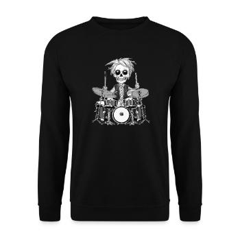 TAMBOURS SQUELETTES - Sweat-shirt Unisexe - noir - Devant - Alina (178cm) & Michal (187cm)