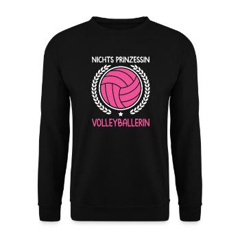 Volleyball Trainerin Geschenke Volleyballspielerin - Unisex Pullover - Schwarz - Vorne - Alina (178cm) & Michal (187cm)