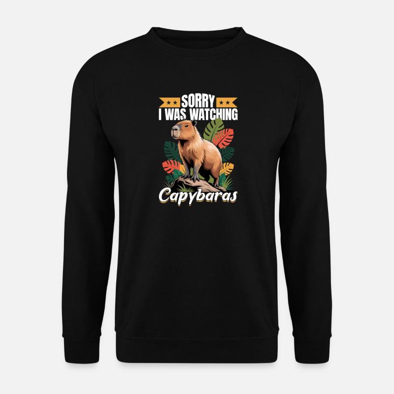 Funny aesthetic Kawaii Capybara - Unisex Pullover - Schwarz