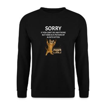 Festival live Musik sarkastisches Konzert - Unisex Pullover - Schwarz - Vorne - Alina (178cm) & Michal (187cm)