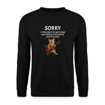 Festival live Musik sarkastisches Konzert - Unisex Pullover - Schwarz - Vorne - Alina (178cm) & Michal (187cm)