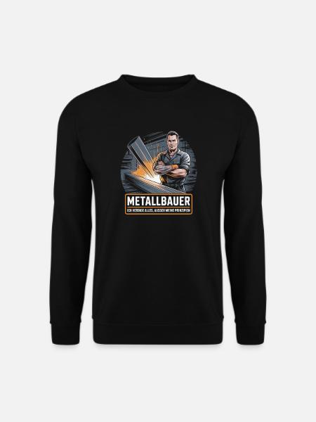 Metallbauer Beruf Metallbau Geschenk - Unisex Pullover - Schwarz