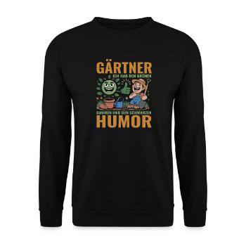 Gardener Killer Nature Landscaper Gift - Unisex Sweatshirt - black - Front - Alina (178cm) & Michal (187cm)