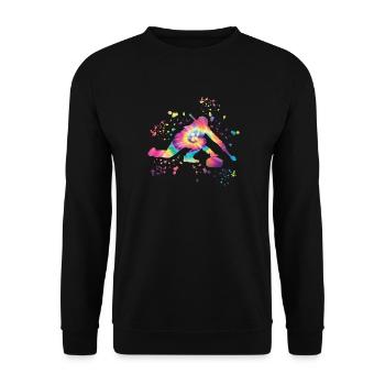 Curler Winter Sports Curling - Unisex Sweatshirt - black - Front - Alina (178cm) & Michal (187cm)