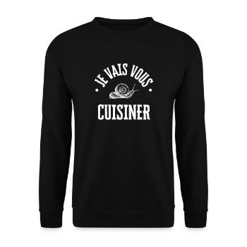 Snail I'm going to cook you - Unisex Sweatshirt - black - Front - Alina (178cm) & Michal (187cm)