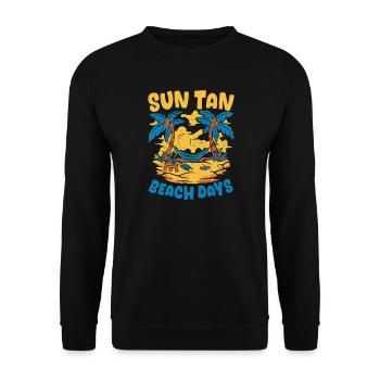 Summer graphic flower sun beach vacation - Unisex Sweatshirt - black - Front - Alina (178cm) & Michal (187cm)