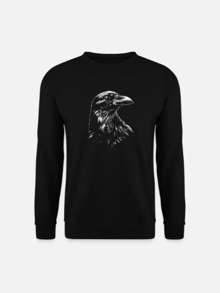 Rabe Krähe Vogel Rabenkrähe Dohle Schwarze Raben - Unisex Pullover - Schwarz
