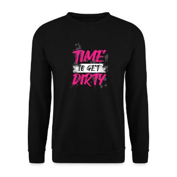 Il est temps de se salir Schlammlauf Mud Run Muddy Race - Sweat-shirt Unisexe - noir - Devant - Alina (178cm) & Michal (187cm)