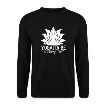 Pilates Yogatta Je me moque Pilates - Sweat-shirt Unisexe - noir - Devant - Alina (178cm) & Michal (187cm)