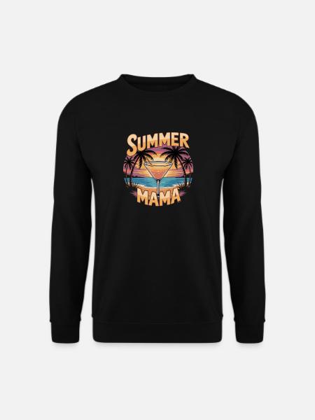Summer Mom Beach Cocktail Sunset - Unisex Sweatshirt - black