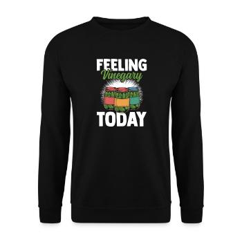 Cornichons, aneth, concombres, légumes verts - Sweat-shirt Unisexe - noir - Devant - Alina (178cm) & Michal (187cm)