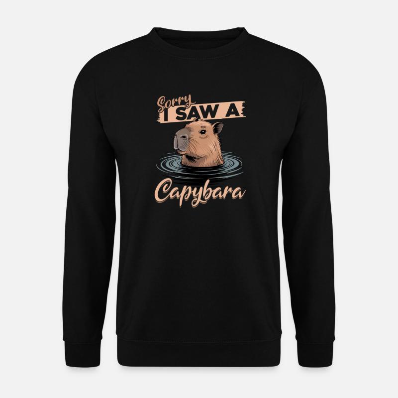 Funny aesthetic Kawaii Capybara - Unisex Pullover - Schwarz