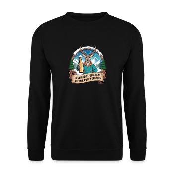 Soirée d’équipe Vacances de ski Ski & Snowboarder Après-ski - Sweat-shirt Unisexe - noir - Devant - Alina (178cm) & Michal (187cm)