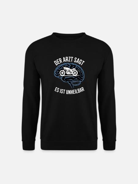 Motorrad Spruch Lustig Motorradfahrer - Unisex Pullover - Schwarz