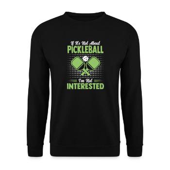 Pickleball Team Paddle Ball Player Gift - Unisex Sweatshirt - black - Front - Alina (178cm) & Michal (187cm)