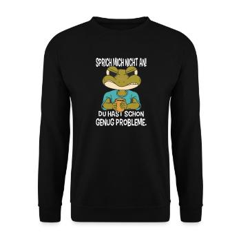 Dictons drôles, tenues amusantes, ironie, sarcasme - Sweat-shirt Unisexe - noir - Devant - Alina (178cm) & Michal (187cm)