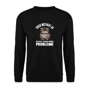 Dictons drôles, tenues amusantes, ironie, sarcasme - Sweat-shirt Unisexe - noir - Devant - Alina (178cm) & Michal (187cm)
