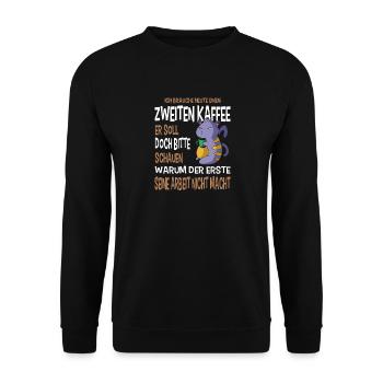 Funny Sayings Fun Outfits Irony Sarcasm - Unisex Sweatshirt - black - Front - Alina (178cm) & Michal (187cm)