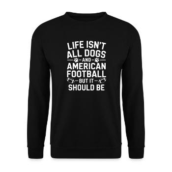 Football Disant Chiens Drôle Football Cadeau - Sweat-shirt Unisexe - noir - Devant - Alina (178cm) & Michal (187cm)