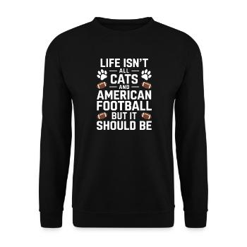 Football Dire Chats Drôle Football Cadeau - Sweat-shirt Unisexe - noir - Devant - Alina (178cm) & Michal (187cm)