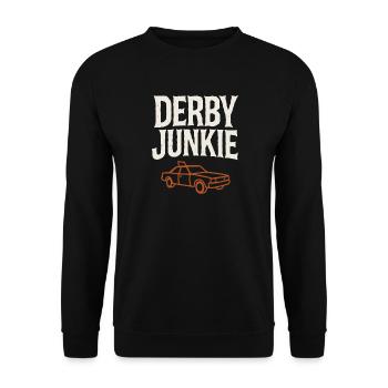 Demolition Derby Fan Pit Crew Crash Driver Fair - Unisex Sweatshirt - black - Front - Alina (178cm) & Michal (187cm)