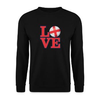 L’amour pour le drapeau de l’Angleterre de football - Sweat-shirt Unisexe - noir - Devant - Alina (178cm) & Michal (187cm)