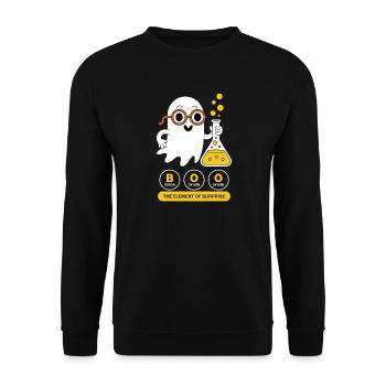 Halloween Chemistry Periodic Humor - Unisex Sweatshirt - black - Front - Alina (178cm) & Michal (187cm)