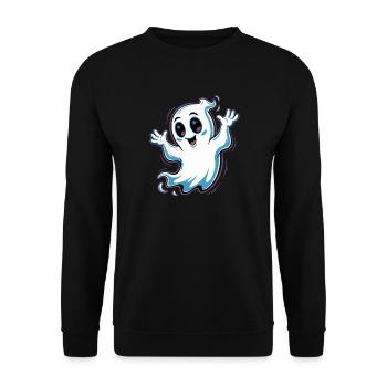 Scary Halloween Design - Unisex Pullover - Schwarz - Vorne - Alina (178cm) & Michal (187cm)