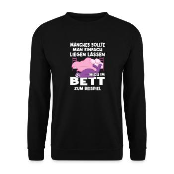 Funny Sayings Fun Outfits Irony Sarcasm - Unisex Sweatshirt - black - Front - Alina (178cm) & Michal (187cm)