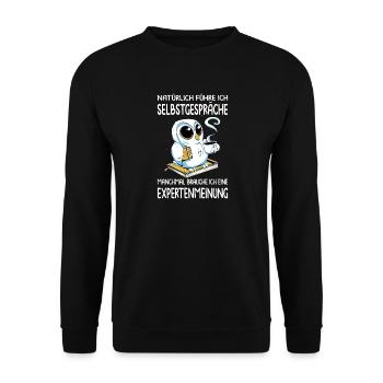 Funny Sayings Fun Outfits Irony Sarcasm - Unisex Sweatshirt - black - Front - Alina (178cm) & Michal (187cm)