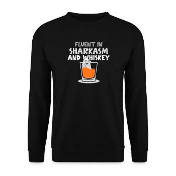 Whiskey Saying Whiskey Drinker Whiskey Lovers - Unisex Sweatshirt - black - Front - Alina (178cm) & Michal (187cm)