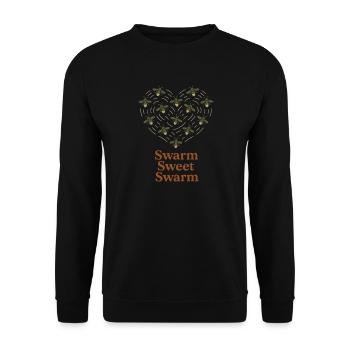 Firefly Summer Night Glow Bug Nostalgic - Unisex Pullover - Schwarz - Vorne - Alina (178cm) & Michal (187cm)