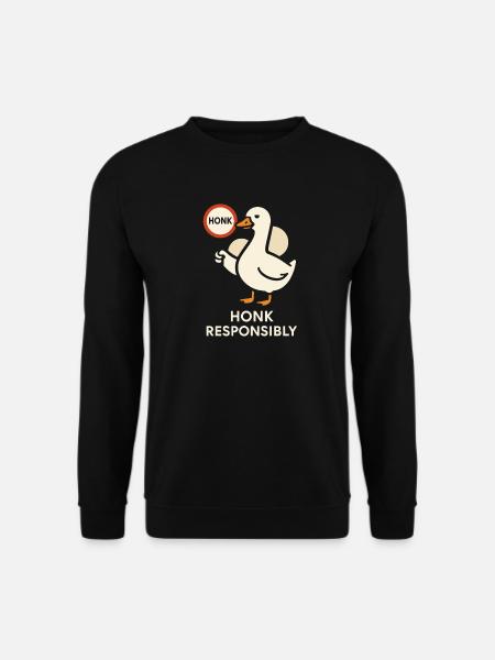 Funny Geese Meme Chaos Honk Certified Silly - Unisex Sweatshirt - black