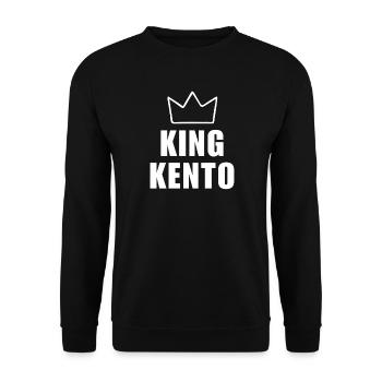 Nom Kento avec lettre K - Chemise King Crown - Sweat-shirt Unisexe - noir - Devant - Alina (178cm) & Michal (187cm)