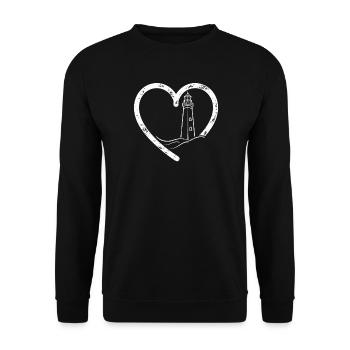 Phare au bord de la mer - Sweat-shirt Unisexe - noir - Devant - Alina (178cm) & Michal (187cm)