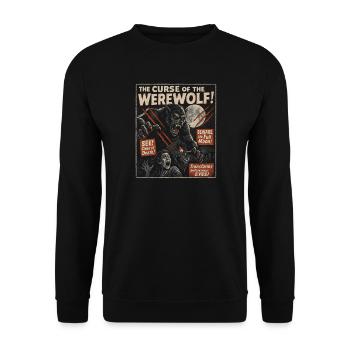 Der Fluch des Werwolfs Filmplakat Halloween - Unisex Pullover - Schwarz - Vorne - Alina (178cm) & Michal (187cm)
