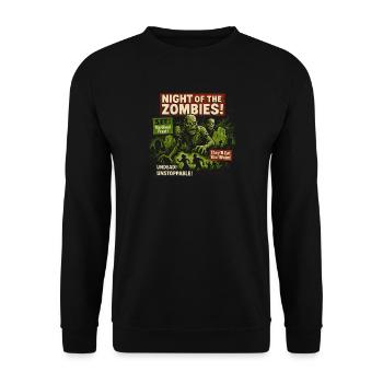 Night of the Zombies Movie Poster Halloween - Unisex Sweatshirt - black - Front - Alina (178cm) & Michal (187cm)