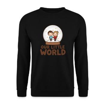 Boule à neige Couple Coeur – Our Little World Noël - Sweat-shirt Unisexe - noir - Devant - Alina (178cm) & Michal (187cm)