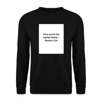 Grandma bakes the best cookies – proof me - Unisex Sweatshirt - black - Front - Alina (178cm) & Michal (187cm)