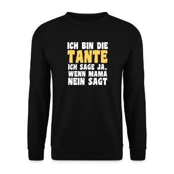 Nièce motif familial - Sweat-shirt Unisexe - noir - Devant - Alina (178cm) & Michal (187cm)