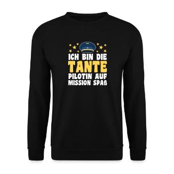 Nièce motif familial - Sweat-shirt Unisexe - noir - Devant - Alina (178cm) & Michal (187cm)