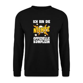 Nièce motif familial - Sweat-shirt Unisexe - noir - Devant - Alina (178cm) & Michal (187cm)