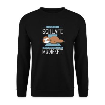 Funny Sayings Fun Outfits Irony Sarcasm - Unisex Sweatshirt - black - Front - Alina (178cm) & Michal (187cm)