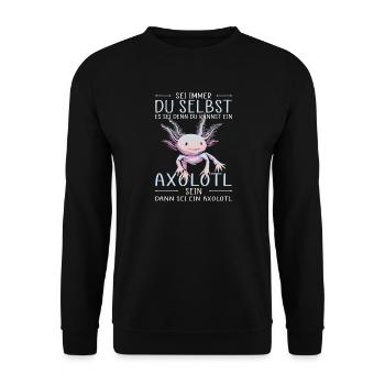 Funny Sayings Fun Outfits Irony Sarcasm - Unisex Sweatshirt - black - Front - Alina (178cm) & Michal (187cm)