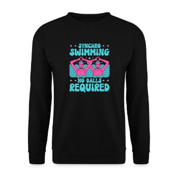 Synchronschwimmen Kunstschwimmen Wassersport - Unisex Pullover - Schwarz - Vorne - Alina (178cm) & Michal (187cm)