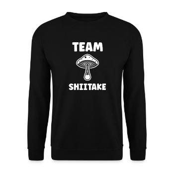 Team Shiitake Mushroom - Unisex Sweatshirt - black - Front - Alina (178cm) & Michal (187cm)