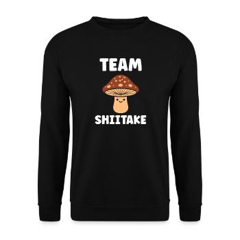 Team Shiitake Mushroom Graphic - Unisex Sweatshirt - black - Front - Alina (178cm) & Michal (187cm)