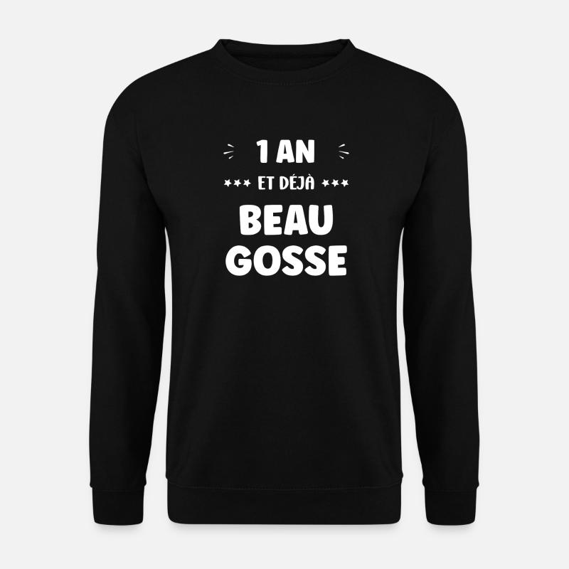 1 year already handsome - Unisex Sweatshirt - black